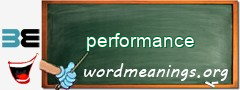 WordMeaning blackboard for performance